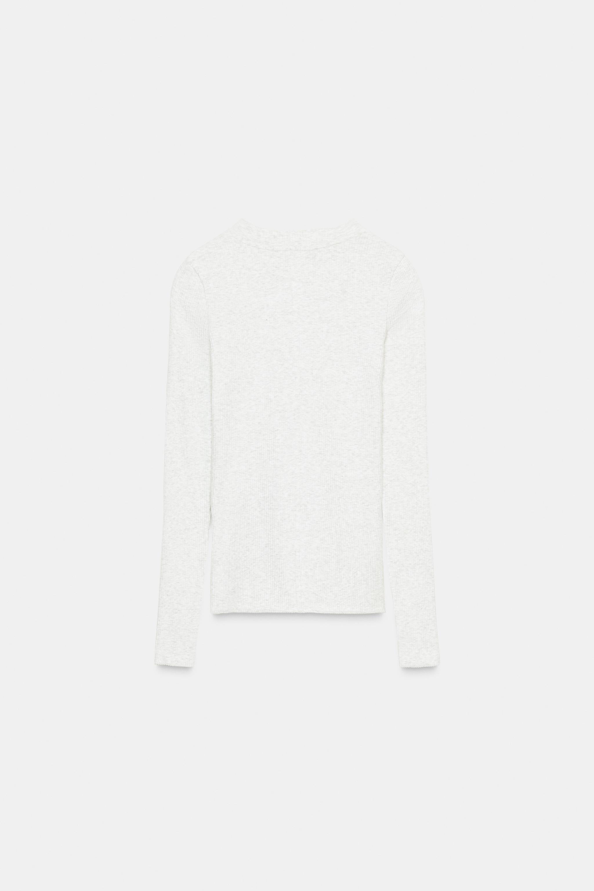 LONG SLEEVE RIBBED T-SHIRT